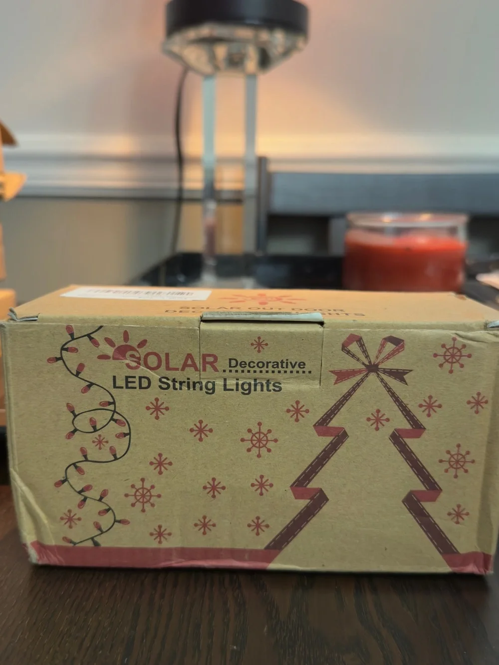 Solar LED Halloween String Lights with Remote - Black. 50 ft